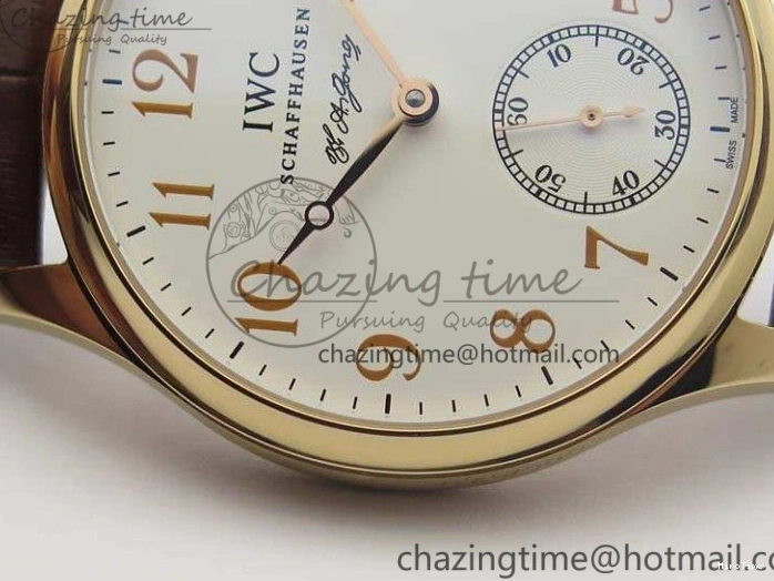 MIROTIME 0318 Effortless Portuguese Fa Jones IW544201 RG GSF 1:1 Best Edition White Dial On Leather Strap 7228